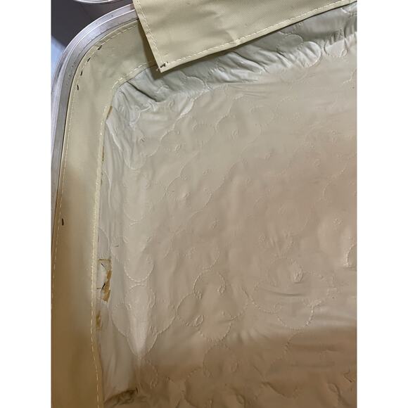 Vtg Blue Luggage Suitcase Mid-Century Hard Shell No Keys - Picture 12 of 16